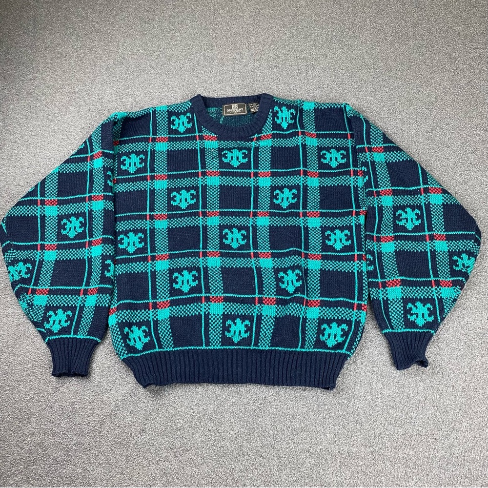 Vintage Givenchy Monsieur Knit Sweater Wool Blend Men’s Size Medium